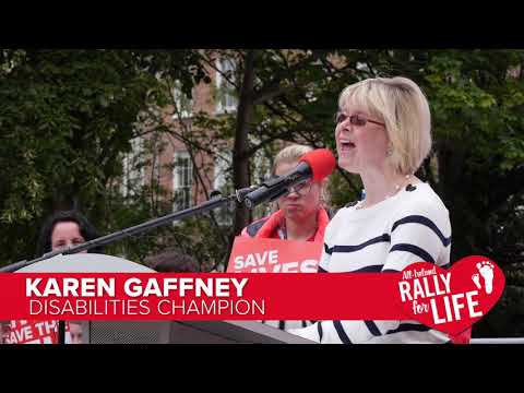 Thumbnail for Karen Gaffney speaking at the All Ireland Rally for Life, Dublin, 1st July 2017