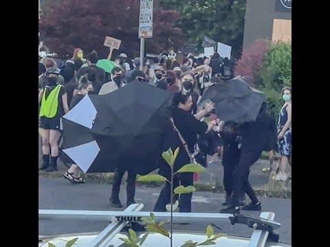Thumbnail for Antifa assaults female photographer during Portland pregnancy center attack