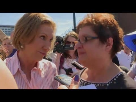Thumbnail for Carly Fiorina confronted by a Planned Parenthood supporter
