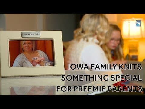 Thumbnail for Iowa family knits something special for preemie parents