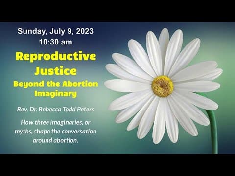 Thumbnail for “Reproductive Justice: Beyond the Abortion Imaginary” Rev. Dr. Rebecca Todd Peters (July 9, 2023)