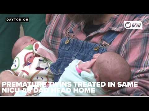 Thumbnail for Premature twins Lyla and Iris head home as their dad relives a long-fought NICU victory