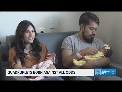 Thumbnail for Corpus Christi family welcomes rare identical quadruplet baby girls