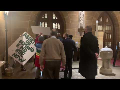 Thumbnail for Pro life Mass disrupted by protesters