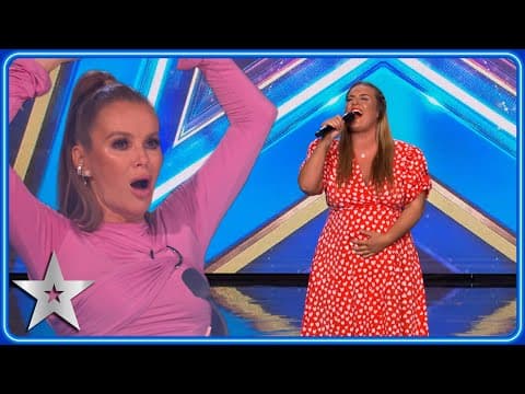 Thumbnail for Pregnant mum-to-be WOWS with astonishing vocals | Auditions | BGT 2023