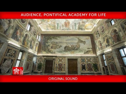 Thumbnail for 27 September 2021, Audience Pontifical Academy for Life, Pope Francis