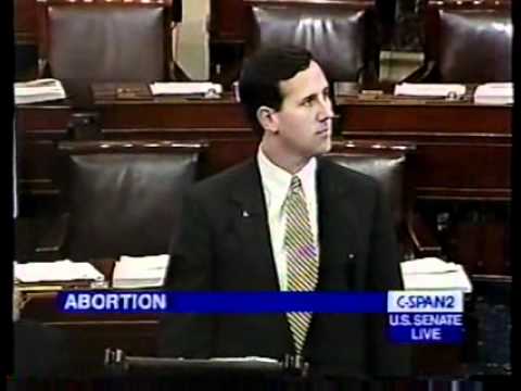 Thumbnail for Republican Presidential Candidate Senator Rick Santorum Debating to Ban Partial Birth Abortions 1999