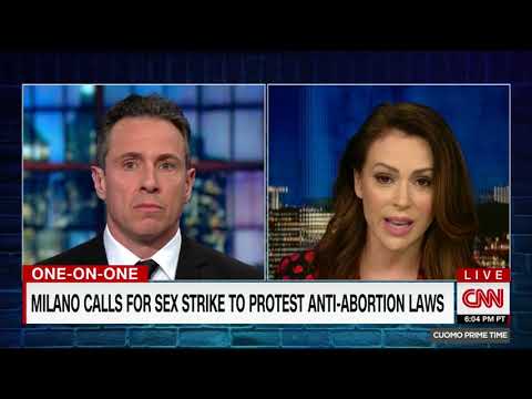 Thumbnail for Alyssa Milano talks to CNN's Chris Cuomo about her protest in Anti-abortion Laws