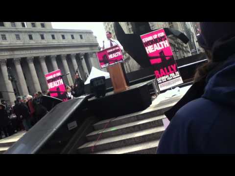 Thumbnail for Weiner stands for Women! (planned parenthood rally at city hall 2-26-2011)