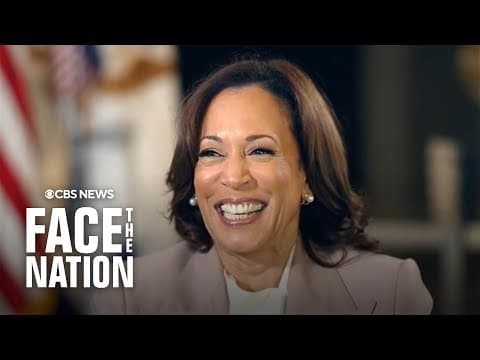 Thumbnail for Vice President Kamala Harris on "Face the Nation with Margaret Brennan" | full interview
