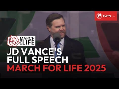 Thumbnail for 2025 March for Life: JD Vance's First Public Speech as Vice President of the United States