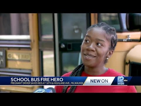 Thumbnail for Pregnant school bus driver evacuates students to safety moments before bus ignites