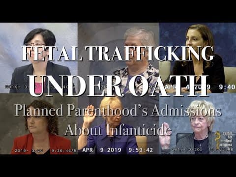 Thumbnail for Fetal Trafficking Under Oath - Planned Parenthood's Admissions About Infanticide