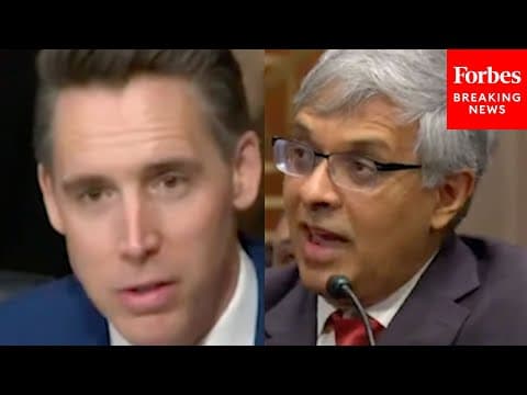 Thumbnail for Hawley Asks Dr. Bhattacharya: Will You Ban Use Of Aborted Fetal Tissue In Research Funded By NIH?