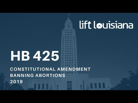 Thumbnail for Louisiana HB 425 (2019) by Representative Katrina Jackson - House Committee