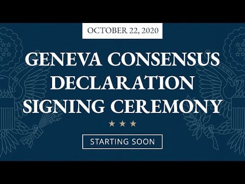 Thumbnail for Secretary Pompeo participates in a Signing Ceremony of the Geneva Consensus  Declaration - 11:00 AM