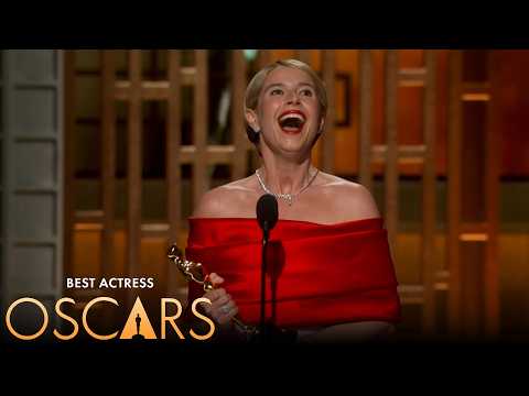 Thumbnail for Jessie Buckley Wins Best Actress | 98th Oscars Speech (2026)