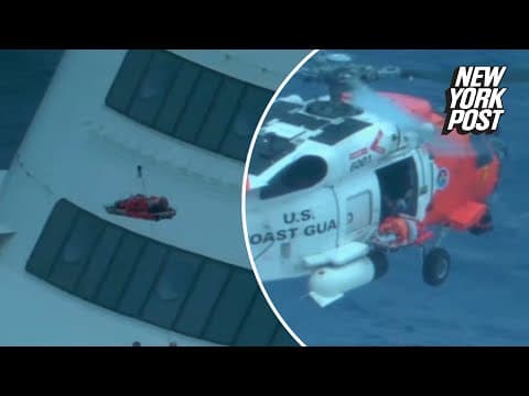 Thumbnail for Breathtaking video shows pregnant Disney cruise passenger being airlifted by Coast Guard