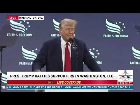 Thumbnail for FULL SPEECH: President Trump Keynotes the Faith and Freedom Coalition's "Road to Majority" - 6/22/24