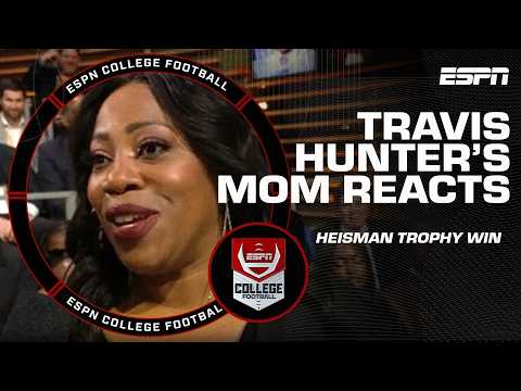 Thumbnail for ⭐ 'HE'S HIM!' ⭐ Travis Hunter's mom celebrates her son's 2024 Heisman Trophy | ESPN College Football