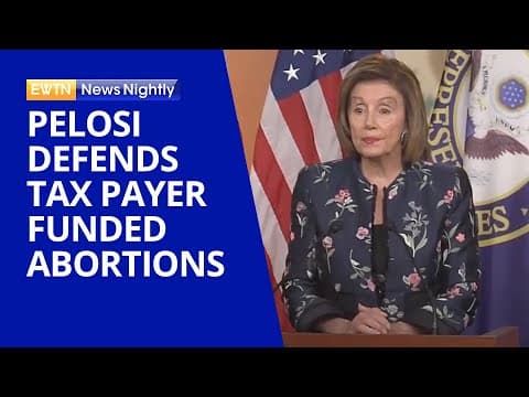 Thumbnail for "I'm a devout Catholic." Nancy Pelosi cites her faith while defending taxpayer-funded abortions