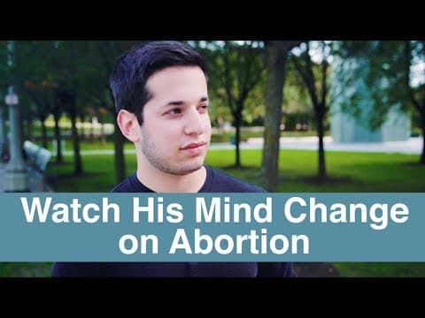 Thumbnail for "Get ready to have a baby" - Watch his mind change on abortion