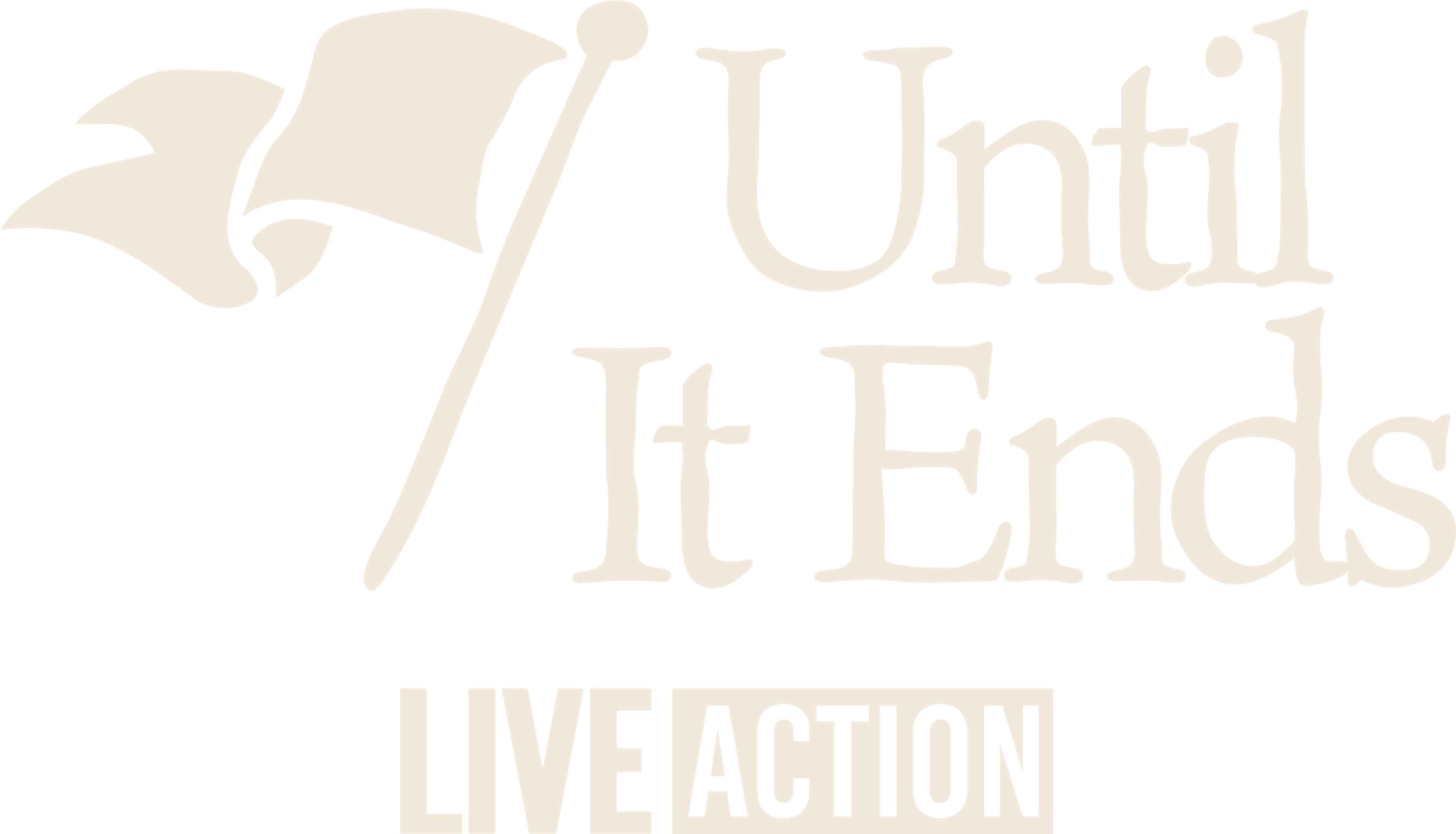 Until It Ends cream logo