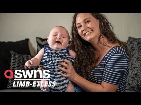 Thumbnail for A baby born with one arm and no legs refuses to let his lack of limbs hold him back | SWNS