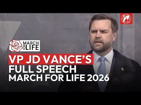 Thumbnail for Vice President JD Vance's Full Speech at the Rally of the March for Life 2026