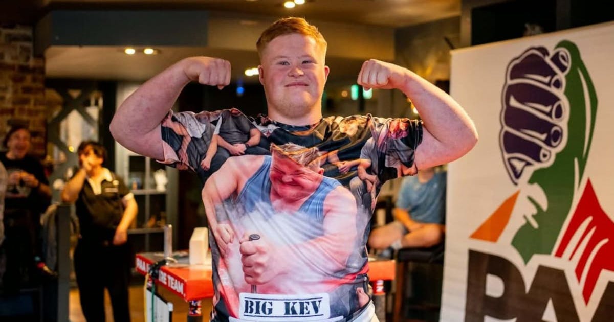 UK's first competitive arm wrestler with Down syndrome is already winning medals