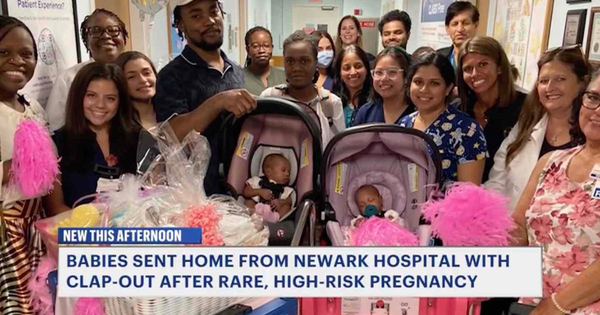 Couple brings home 'extremely rare' twins born two months premature