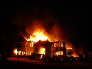 house on fire