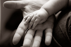A baby's smaller, less developed hand.  Less valuable?  Less human?  Hardly.