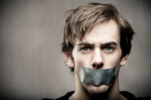 man-silent-tape