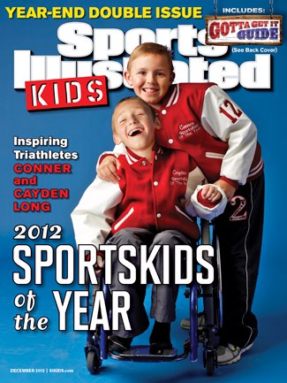 The cover of Sports Illustrated Kids featuring Connor and Cayden Long