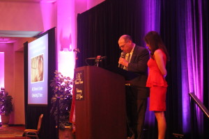 President Family Institute of CT, Peter Wolfgang presenting award to Lila 