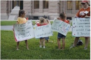 Texas Little Girl With Abortion Sex Sign