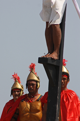 Centurions at the foot of Jesus' cross (Photo credit: istolethetv on Flickr)