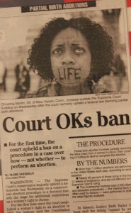 Silent Prayers for Partial Birth Abortion Ban