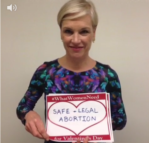 Planned Parenthood President Cecile Richards shows her abortion love.