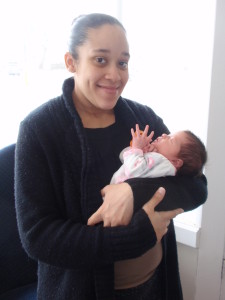 One of our moms with her newborn
