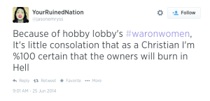 Hobby Lobby tweet