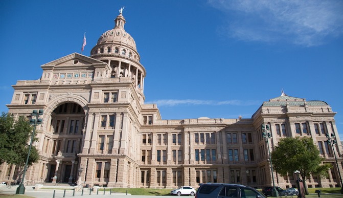 The grand Texas Capitol in the city of Austin, Texas, USA.