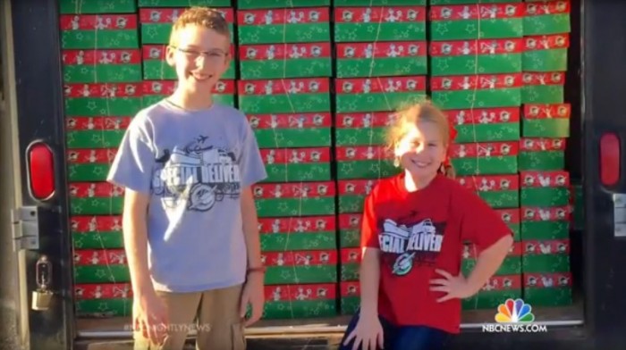 Faith with her brother, Griffin. Faith's parents refused to have an abortion with her.