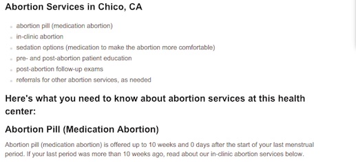 Chico PP – Medical Abortion 10 Wk