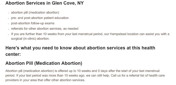 Glen Cove, NY – Medical Abortion 10 Wks