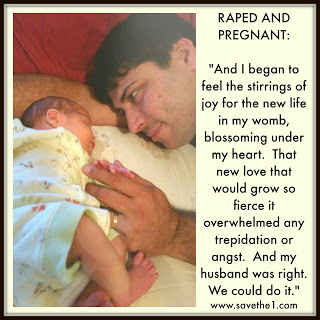 Jeff Christie with the son who came to them when his wife, Jennifer, was pregnant after rape. Jeff has completely supported his wife in giving life.