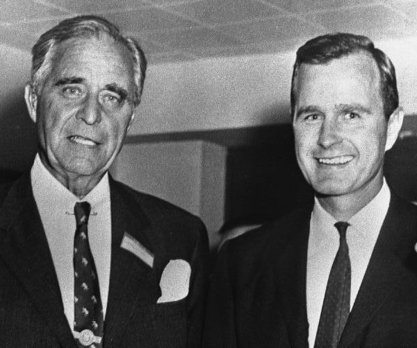 Image: Prescott Bush with his son, George Bush (Image Credit: George Bush Presidential Library and Museum)