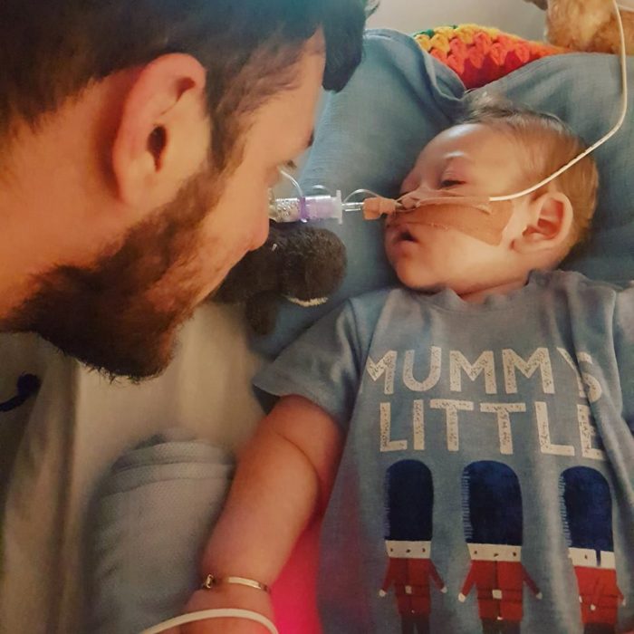 Charlie Gard with his dad
