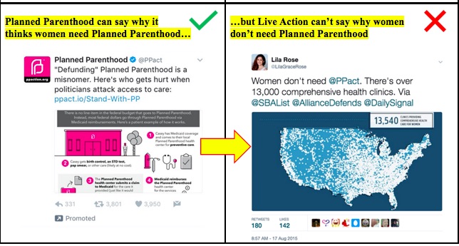 Twitter and Live Action pro-life messages Example 2